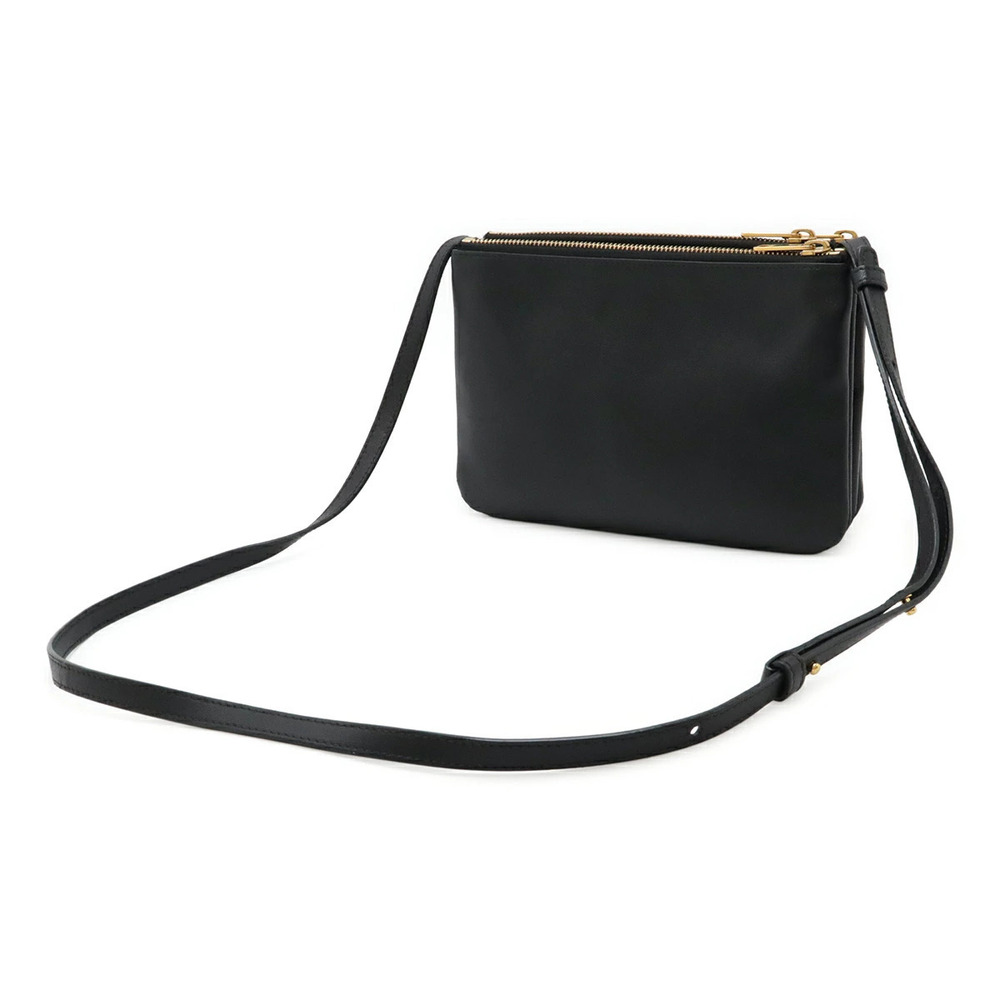 Celine Black Bag Trio Crossbody Leather Black